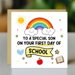 First Day Of School Card For Son With Kraft Envelope 1st Day
