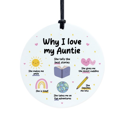 Auntie Christmas Birthday Gifts for Auntie Acrylic Plaque