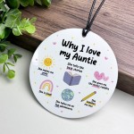 Auntie Christmas Birthday Gifts for Auntie Acrylic Plaque