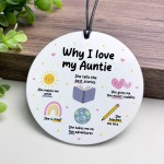 Auntie Christmas Birthday Gifts for Auntie Acrylic Plaque