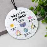 Auntie Christmas Birthday Gifts for Auntie Acrylic Plaque