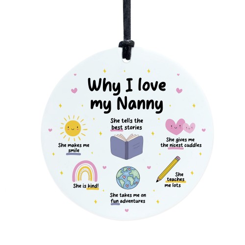 Nanny Christmas Birthday Gifts for Nanny Acrylic Plaque