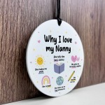 Nanny Christmas Birthday Gifts for Nanny Acrylic Plaque