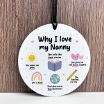 Nanny Christmas Birthday Gifts for Nanny Acrylic Plaque