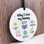Nanny Christmas Birthday Gifts for Nanny Acrylic Plaque