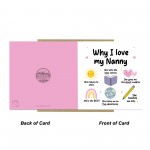 Nanny Card Why I Love Nanny Card Birthday Card for Nanny