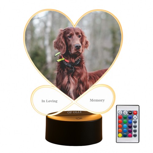 Dog Memorial Plaque With LED Light Personalised In Loving Memory Dog Memorial Plaque With LED Light Personalised In Loving Memory