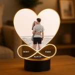 Personalised Couple Photo Frame Picture With LED Light Gift