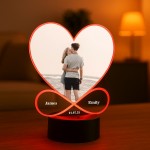Personalised Couple Photo Frame Picture With LED Light Gift
