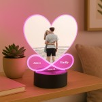 Personalised Couple Photo Frame Picture With LED Light Gift