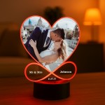 Personalised Mr & Mrs Plaque Couple Photo Frame With LED Light