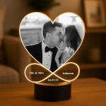 Mr & Mrs Gift Couple Photo Frame With LED Light
