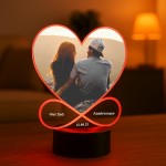 Personalised Mr & Mrs Plaque Anniversary Photo Frame With LED 