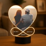 1st Anniversary Gift Couple Photo Frame Picture With LED Light