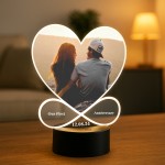 1st Anniversary Gift Couple Photo Frame Picture With LED Light
