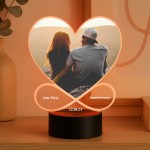 1st Anniversary Gift Couple Photo Frame Picture With LED Light