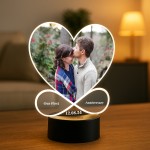 First Anniversary Gift Couple Photo Frame Picture With LED Light First Anniversary Gift Couple Photo Frame Picture With LED Light