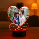 First Anniversary Gift Couple Photo Frame Picture With LED Light First Anniversary Gift Couple Photo Frame Picture With LED Light