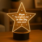 Personalised Mum Memorial Light Custom LED Sign Remembrance Gift