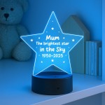 Personalised Mum Memorial Light Custom LED Sign Remembrance Gift