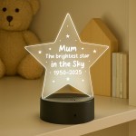 Personalised Mum Memorial Light Custom LED Sign Remembrance Gift