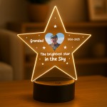 Personalised Grandad Memorial Night Light Custom Photo Lamp LED