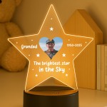 Personalised Grandad Memorial Night Light Custom Photo Lamp LED