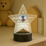 Personalised Grandad Memorial Night Light Custom Photo Lamp LED
