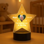 Personalised Mum Memorial Night Light Custom Photo Lamp LED