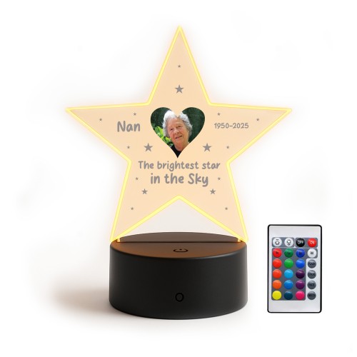 Personalised Nan Memorial Night Light Custom Photo Lamp LED