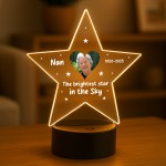 Personalised Nan Memorial Night Light Custom Photo Lamp LED