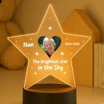 Personalised Nan Memorial Night Light Custom Photo Lamp LED