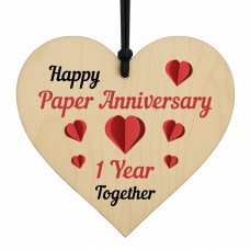 1st Wedding Anniversary Gift Happy Paper Anniversary Plaque Gift