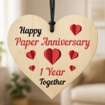 1st Wedding Anniversary Gift Happy Paper Anniversary Plaque Gift