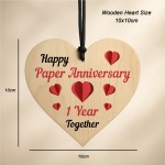 1st Wedding Anniversary Gift Happy Paper Anniversary Plaque Gift