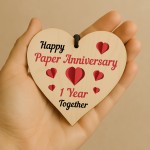 1st Wedding Anniversary Gift Happy Paper Anniversary Plaque Gift