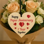 1st Wedding Anniversary Gift Happy Paper Anniversary Plaque Gift