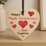Happy Paper Anniversary Gift 1st Wedding Anniversary Plaque Gift Happy Paper Anniversary Gift 1st Wedding Anniversary Plaque Gift