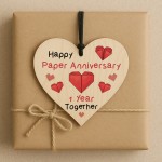 Happy Paper Anniversary Gift 1st Wedding Anniversary Plaque Gift Happy Paper Anniversary Gift 1st Wedding Anniversary Plaque Gift