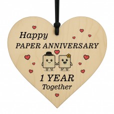 Happy Paper Anniversary 1st Wedding Anniversary Plaque Gift