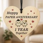 Happy Paper Anniversary 1st Wedding Anniversary Plaque Gift Happy Paper Anniversary 1st Wedding Anniversary Plaque Gift