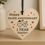 Happy Paper Anniversary 1st Wedding Anniversary Plaque Gift Happy Paper Anniversary 1st Wedding Anniversary Plaque Gift