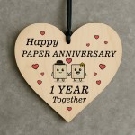 Happy Paper Anniversary 1st Wedding Anniversary Plaque Gift Happy Paper Anniversary 1st Wedding Anniversary Plaque Gift