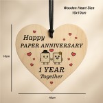 Happy Paper Anniversary 1st Wedding Anniversary Plaque Gift Happy Paper Anniversary 1st Wedding Anniversary Plaque Gift