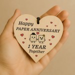 Happy Paper Anniversary 1st Wedding Anniversary Plaque Gift Happy Paper Anniversary 1st Wedding Anniversary Plaque Gift