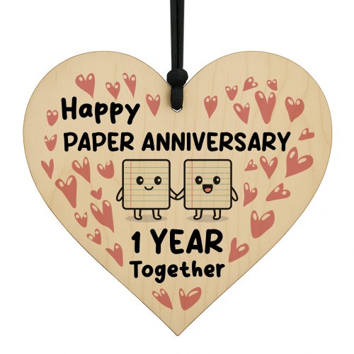 1st Wedding Anniversary Plaque Gift for Husband Wife 1 Year