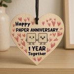 1st Wedding Anniversary Plaque Gift for Husband Wife 1 Year