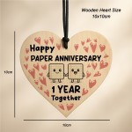 1st Wedding Anniversary Plaque Gift for Husband Wife 1 Year