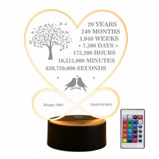 10th Anniversary Gift For Couple LED Light Gifts for Boyfriend
