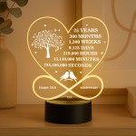 25th Anniversary Gift For Couple LED Light Gift for Husband Wife